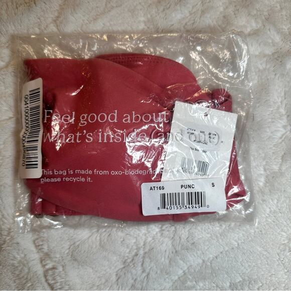 Andie Swim Bikini Top Size S Punch Pink The Scala Bandeau Pool Beach Resortwear - Picture 5 of 7